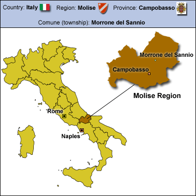 Map of Molise Italy